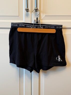 Calvin Klein Black and White Logo Lounge Shorts